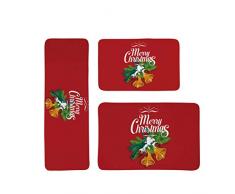 Nunbee Designer Paillasson Le préféré de Maman Tapis de Sol antidérapant extérieur d'entrée Interieur Fibre de Coco Geek Noël Chat Chouette cerf Multicolore, Cloche 40 * 120cm