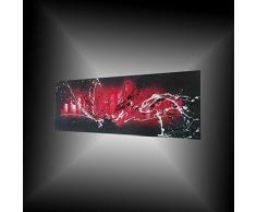 Peinture art déco moderne 80cmx30cm à lacrylique, art toile murale fait main. Tableau panoramique. Art moderne Goartdeco. Finition mat. Déco noël salon.