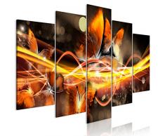 murando Impression sur Toile intissee Abstrait 200x100 cm Tableau 5 Parties Tableaux Decoration Murale Photo Image Artistique Photographie Graphique Papillons Beige a-A-0339-b-o