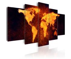 BD XXL murando Impression sur toile intissee 200x100 cm 5 pieces Image sur toile Images Photo Tableau motif moderne Decoration tendu sur chassis Carte du monde 020213-1