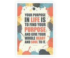 Lab NO 4 Life Give Heart Ans Soul Buddha Quotes Poster Size A3 (16.5 x 11.7)