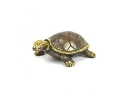 Coco Papaya Statuette déco Tortue de Terre en Bronze. Création Artisanale.