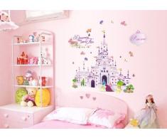 ufengke® Château de Princesse de Dessin Animé Stickers Muraux, la Chambre des Enfants Pépinière Autocollants Amovibles