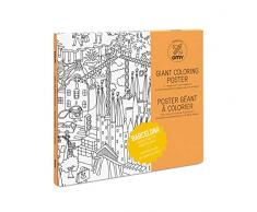 OMY Poster géant à colorier de Barcelone format encadrable (70 x 100 cm)