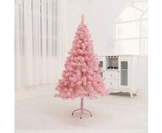 HHUT Sapin de Noël - Cèdre Floqué Rose Sapin de Noël Caractéristiques Paillettes Accents for Dortoirs Appartements Cheminée Ou Partie décorations de Noël (Color : 180cm)
