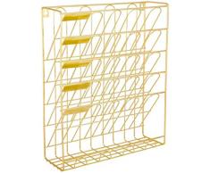 TentHome Porte-revues Mural en Métal, 40,6 x 30,4cm (Or)