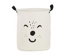 Dooxi Gros Pliable Panier de Rangement Tissu Sac à Linge Sac Drawcord Organizer de Les Vêtements Stockage de Jouets avec Poignées