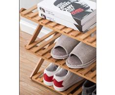 MYYDD Simple Petite étagère de Chaussures, Espace-économiseur de poussière Multi-Couche Armoire à Chaussures dortoir en Bois Massif Rack de ménage,3layers