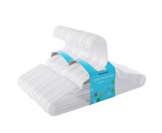 SONGMICS Cintres Enfant en Plastique, Lot de 30, Qualité supérieure, Modèle Enfant, Encoches et extrémités renforcées, Longueur 29,5 cm, Blanc CRP06W-30