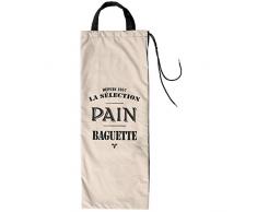 Promobo -Sac A Pain Imprimé Vintage Décor Bistrot Double Face Beige kaki
