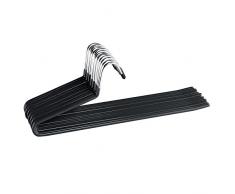 Yaheetech Lot de 20 Cintres Pantalon en Métal Caoutchouc Antidérapant pour Foulard Cravate Ceinture Anti Plis 38 x 13,5 cm Noir