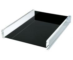 Wedo Acryl Exklusiv 0608001 Corbeille à courrier A4 Transparent/Noir