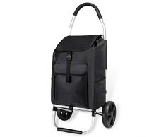 mfavour 45L Poussette de Marché, Pliable Chariot de Courses, Caddie à 2 Roues Grands Résistant à leau (Noir)