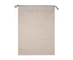 Pack de 6 Sacs de Cordon de Coton, Sac Plat de Stuff de Sac de blanchisserie de Stockage de Cordon de Coton de ménage pour lusage à la Maison de Voyage(22 * 28cm)