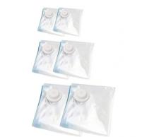 6 sacs de rangement sous vide indéchirable + 15% de nylon plus épais MY VACUUM BAG TO STORE (2 XL 100x80 + 2 L 80x60 + 2 M 60x50) sac de compression resistant, storage bags pour vetement, draps de lit