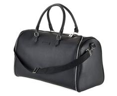 WLDOHO Business 2en1 Duffel Bag Housse de Costume Voyage I Housse vêtement pour Transport I idéal en Sac Voyage d´Affaires (Noir)