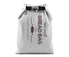 New Living Sac à pain | Sac de rangement alimentaire | Polyester recyclé sans BPA | Garde le pain frais | 40 x 27 cm
