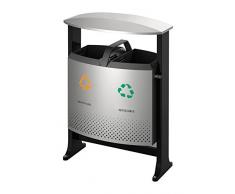 Poubelle d'extérieur tri sélectif 2x39L