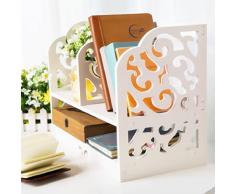 DIY étagère de bureau en bois Stockage Organiseur Petite Objests Cosmetics écran Bibliothèque