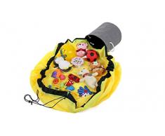 ELR Sac de rangement pour jouets avec cordons de serrage et poignées