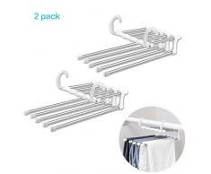 a ray of sunshine Support Pantalon Coulissant,Cintre Pantalon Voyage,Cintres Porte-Pantalons Multi-usages,Cintres à Vêtements Multicouches,Cintres Gain de Place Magique,Pantalons Cintres