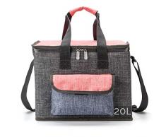 Sacs isothermes grande capacite 20L, portable sac isotherme repas femme /homme, pour barbecue pique-nique camping plage... (Gray-20L)