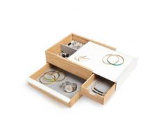 Umbra 290245-668 Stowit Boîte à Bijoux Bois Blanc/Naturel 25,63 x 21,84 x 12,55 cm