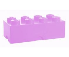Brique de rangement LEGO 8 plots, BoÃ®te de rangement empilable, 12 l, rose