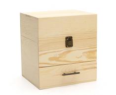 KING DO WAY Boîte De Stockage D'huile Essentielle Avec 3 Couches Rangement En Bois Pour 59 Bouteilles (5-15 ml) Essential Oil Storage Box