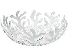 Alessi Mediterraneo ESI01/29 W - Bol à Fruits Design en Acier Inoxydable et Résine Ãpoxy, Blanc