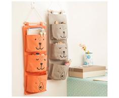 Inwagui Suspendus Sac de Rangement Mural Sac de Rangement organisateur de sac organiseur maquillage,Sac Muraux Organiseur,Mur portes suspendues de Stockage-Gris