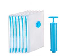 Cevadama Housses de Rangement sous Vide, 6 Packs (40 X 60 cm) Sacs de Rangement sous Compression Vide, Economiser de lespace, Couettes, Literie, Oreillers