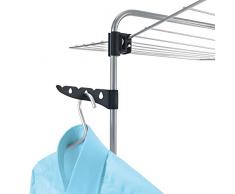 Metaltex 405164 2 Porte-cintres, Plastique, Noir, 14 x 4 cm