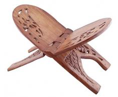 WhopperIndia Coran en bois sculpté à la main, Bible, porte-livre Geeta titulaire du magazine Utilisez-le pour lire des livres religieux