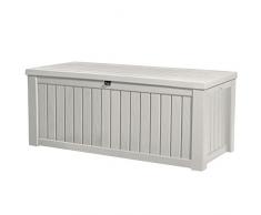 Keter/chalet et jardin- Rockwood Coffre de rangement, Blanc, 570 L