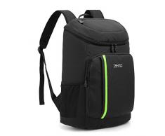 TOURIT Cool Sacs Sac à dos léger Sac isotherme Sac à dos Grande capacité de 25L isotherme Camping Randonnée pique-nique Sac à dos pour homme femme Famille, Black-4