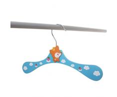 NUOLUX Bébé enfants dessin animé en bois vêtements pantalons patère cintre Rack signifie 10pcs (modèle aléatoire)