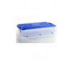 Plastiques helguefer Boîte multibox 60 litres avec roues sous lit