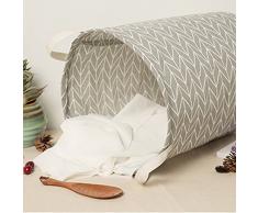 NIBESSER Panier à Linge Pliable en Tissu Organisateur Imprimee Animal Dessin pour Vetement Sale Sac pour Stockage de Jouets (35 * 45cm, Gris)