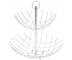 coupe fruits chrome 2 etages