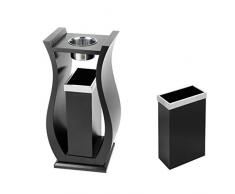 Xiaodou Poubelle dextérieur Vertical Cendrier Poubelle Cigarette Butt Prise - Mise au rebut de Cigarettes Tour - Cendrier Commercial - Noir Cendrier dextérieur