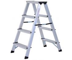 Marchepied escabeau double pliant antidérapant hauteur max. 81 cm charge max. 150 Kg aluminium