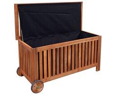 vidaXL Coffre malle de rangement stockage pour jardin terrasse 118x52x58 cm Bois
