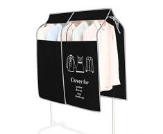 OTraki Housses de Vêtements Transparent Fenêtre Anti-Poussière Vêtements Housse Protège Portant Universelle Garment Covers pour Chemise Costumes Manteaux Clothes,35x 43 (91 x 111cm)