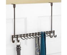InterDesign 02313EU Axis Porte-Cravate/Ceinture sur Dessus de Porte Métal Bronze