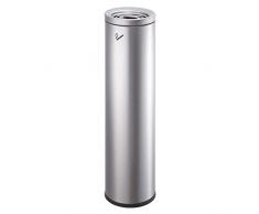 Bacs à ordures extérieurs Fire Safe en Acier Inoxydable Cendrier dextérieur Poubelle Verticale élimination de Cigarettes Prise de Cigarettes avec Poubelle Cendrier Permanent (Color : Silver-a)