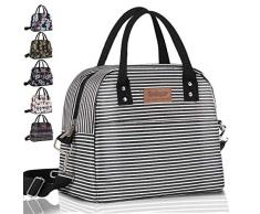 Newox Sac Isotherme Repas Lunch Bag Lunch Box Portable Sac à Déjeuner en Tissu Imperméable Pliable Sac Pique-Nique Multi-Usages à l’École au Travai Les Femmes/Les Hommes/l école/Le Bureau.