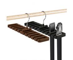 ZoomSky 2 Pcs Porte Ceinture, Cintre Porte-Cravates Rangement Ceinture Dressing Support à Suspendre avec Crochet pivotant à 360 °pour Ceinture Cravate Foulards