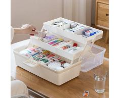 Boîte à Pharmacie avec Multi Couche Compartiment de Premiers Secours Portables Médecine Stockage Pill Box Rangement de Médecine de Kit de Premiers Soins de Ménage,L