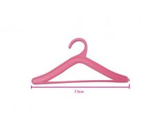 niceeshop(TM) Poupées Cintres en Plastique avec Un Crochet Vêtements de Poupée (rose, Paquet de 20pcs)